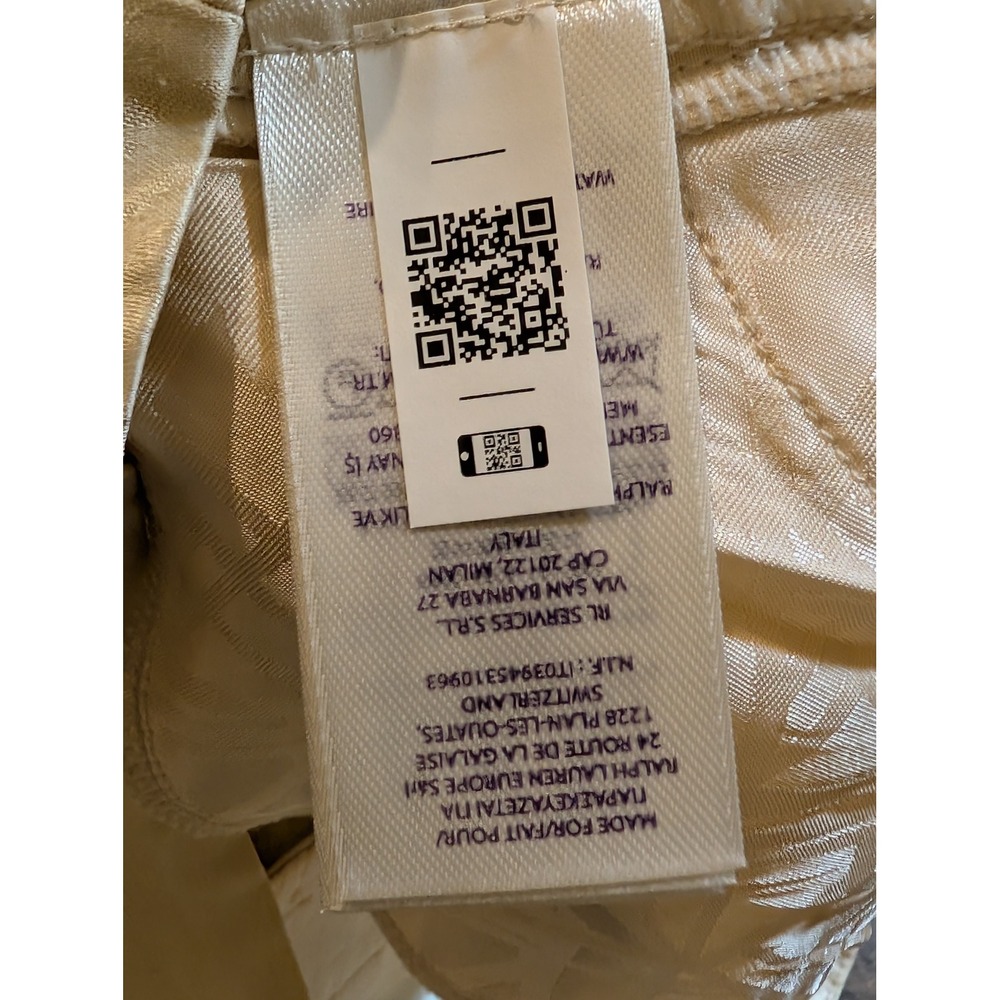 Ralph Lauren Purple Label Seth Floral Jacquard Linen Pants Cream 32x31.5 - Picture 7 of 8